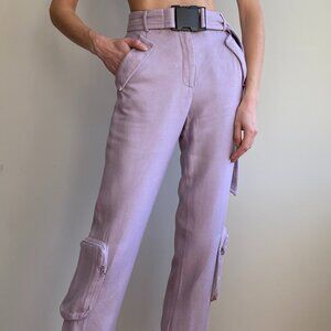 Lapointe Cotton Lavender Cargo Pants